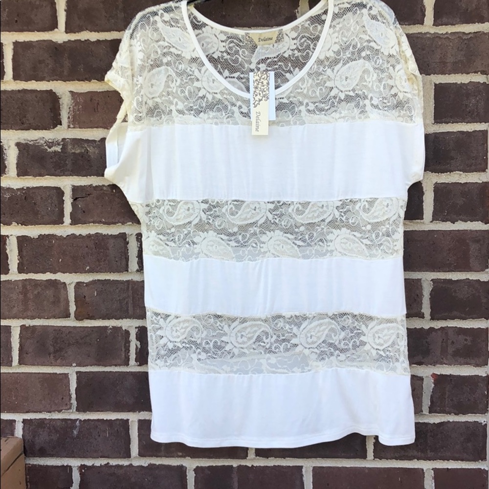 Delaine Ivory lace blouse